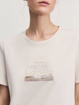 Футболка из хлопка с принтом / Zarina  фото 6