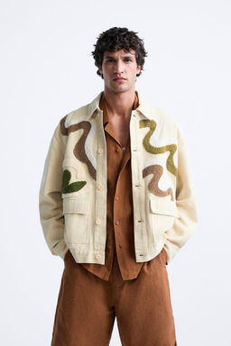 JACKET WITH RAISED PATCHES
