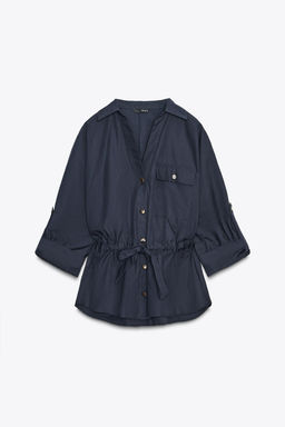 POPLIN SAFARI SHIRT - Zara фото 4
