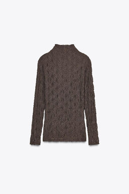 HIGH NECK LACE TOP - Zara фото 7