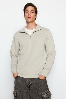 Ta_ Regular/Normal Kesim Dik Yaka Fermuarl_ Pamuklu Basic __i Polarl_ Sweatshirt TMNAW24SW00041