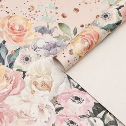 Бумага упаковочная, крафт Нежный букет, 70 х 100 см, 1 лист