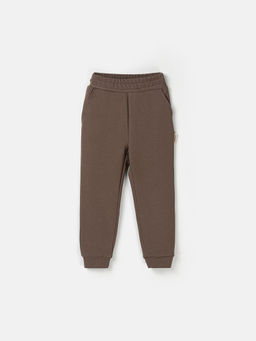 Джоггеры Темный шоколад с карманами утепленные