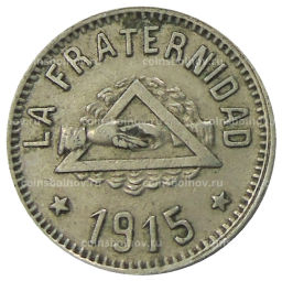 1 песета 1915 года Испания Барселона