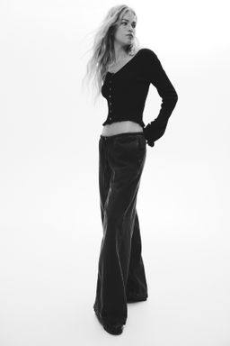 Pantal?n denim con cord?n de ajuste - H&m фото 8