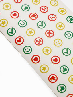 Цена за 3 шт. Наклейки детские оценки «Пять с плюсом», 7×16 см, 10 листов