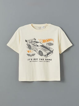 Bisiklet Yaka Bask?l? Erkek ?ocuk Ti??rt