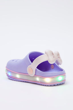 Lila Is?kl? Fiyonklu Detayl? Hafif Taban Kucuk K?z Cocuk Kids Eva Sandalet Terlik TAKSS25SD00045