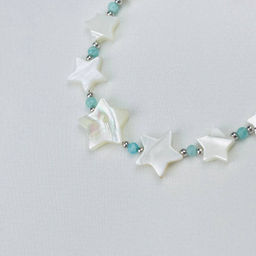 Браслет регулируемый из Перламутра и Кварца - Радуга самоцветов фото 3