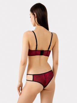 Бюстгальтер женский в красном цвете с принтом абстракция абстракция на красном 512421 - Mark formelle фото 6