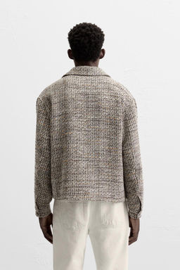 TEXTURED ZIP-UP OVERSHIRT - Zara фото 3
