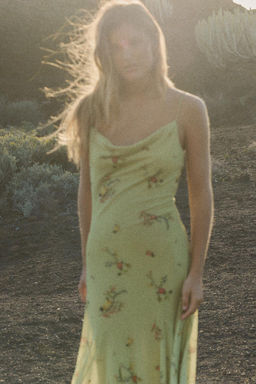 PRINTED TULLE MIDI DRESS - Zara фото 4