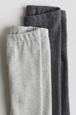 Pack de 2 leggings de algod?n acanalado