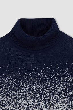 Свитер с воротником на рождественскую тематику для мальчика - Defacto фото 7