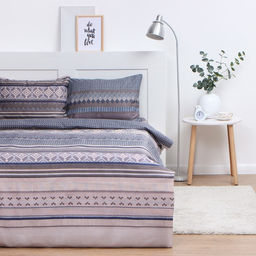 Постельное бельё 2 сп Экономь и Я Этника, 173х215см, 175х214см, 50х70см-2шт, 60г/м2, микрофибра