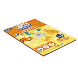 Картон цветной двусторонний Calligrata, А4, 24 листа, 12 цветов, тонированный в массе