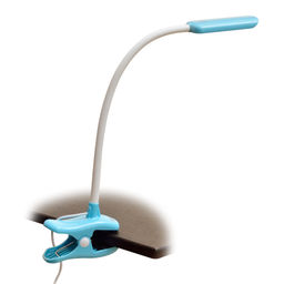 TLD-554 Blue/LED/400Lm/5500K/Dimmer Светильник настольный прищепка, 4W. Сенсорный выключатель. Голубой. ТМ Uniel
