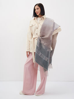 в СОСТАВЕ ШЕРСТЬ ! Большой,теплый двусторонний палантин - Tantino фото 2