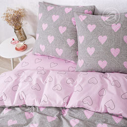 Постельное белье Купидон с простынью на резинке (поплин DE LUXE) 2,0 сп./Пододеяльник: 1 шт. - 215*175; Простыня на резинке: 1 шт. - 200*160*25; Наволочка: 2 шт. - 70*70; DE LUXE с простынью на резинке