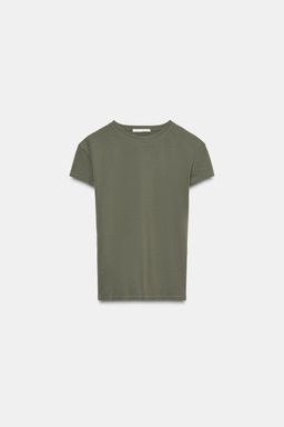 SLIM FIT SHORT SLEEVE T-SHIRT - Zara фото 6