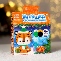 Набор для творчества. Игрушка своими руками Тигр + глазки, стека