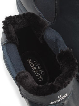 05-X30310A-7 DK. BLUE Ботинки демисезонные мужские (натуральная кожа, байка)