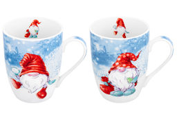Набор 2 кружек 340 мл 11,5*8*10,5 см "Гномики" NEW BONE CHINA