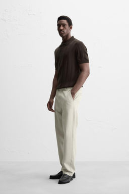 RIBBED KNIT POLO SHIRT - Zara фото 21