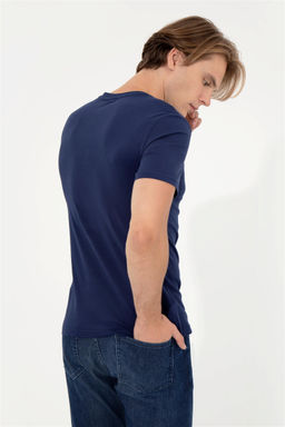 U. S. Polo Assn Мужская темно-синяя футболка с круглым вырезом - U.s. polo assn фото 11