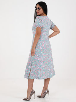 ПЛ-АНЖЕЛИКА ПЛАТЬЕ ЖЕНСКОЕ (Цветы ментол) - А-дина фото 6