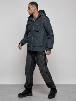 Куртка - жилетка трансформер 2 в 1 мужская зимняя темно-синего цвета 2409TS - Mtforce фото 3