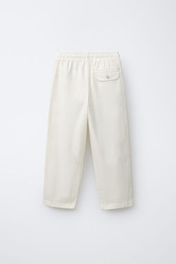 PANTAL?N FLUIDO ALGOD?N / Crudo - Zara фото 3