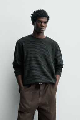 WASHED STRIPED T-SHIRT - Zara фото 2