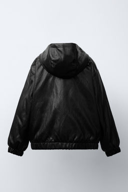FAUX LEATHER PUFFER JACKET - Zara фото 4
