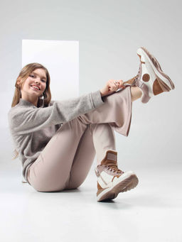 Ботинки 350.uno2br. беж какао/Шерсть