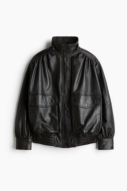 Cazadora oversize de piel