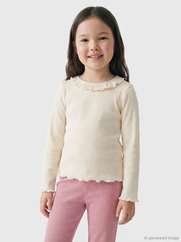 Bisiklet Yaka Fitilli K?z ?ocuk Ti??rt