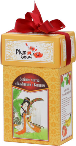 PLUM SNOW. Зелёная Улитка. Клубника и банан 100 гр. карт.пачка
