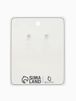 Цена за 2 шт. Серьги с поталью «Сердце блестка», розовые в серебре