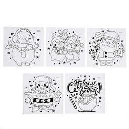 Набор для творчества «Новогодний ночник», 5 трафаретов, с маркером