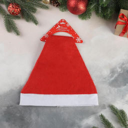 Цена за 4 шт. Колпак новогодний «Классика» 37×27 см, красный