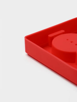 Форма для мороженого новогодняя Доляна Снеговик, силикон, 18?9?2 см, 3 ячейки, с палочками, красная