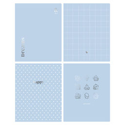 Тетрадь 80л. BG "Blue&silver" клетка (Т5ск80_тф 11943) тиснение фольгой