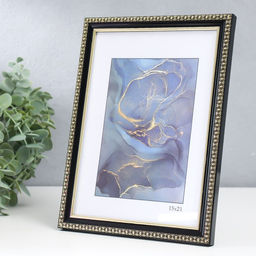 Фоторамка пластик "Камея" 15х21 см, чёрный (пластиковый экран)