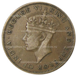 Монета 1 цент 1947 года Британский Гондурас