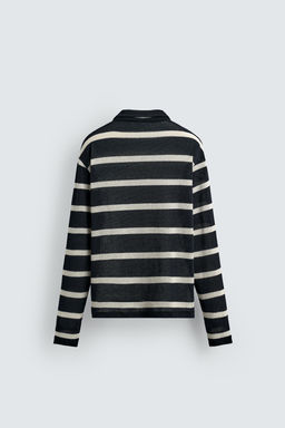 STRIPED JACQUARD POLO SHIRT - Zara фото 9