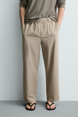PANTAL?N RELAXED FIT ALGOD?N / Tostado - Zara фото 2