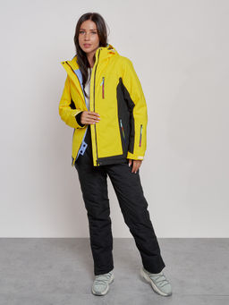 Горнолыжный костюм женский зимний желтого цвета 03327J - Chunmai фото 11