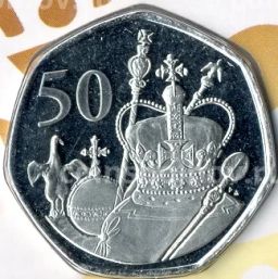 50 центов 2021 года Британские Антрактические территории  95 лет со дня рождения королевы Елизаветы II (в подарочном блистере)