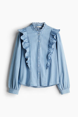 Blusa denim con volantes - H&m фото 5